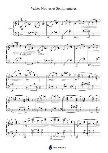 Valses Nobles et Sentimentales, M. 61: VI. Vif Sheet Music by Maurice Ravel-Arr.Alkerr Wolfclife