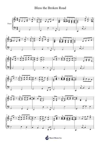 Bless the Broken Road Sheet Music by Rascal Flatts-Arr.Benga