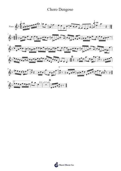 Choro Dengoso Sheet Music by Matjoel Sherniell-Arr.Make