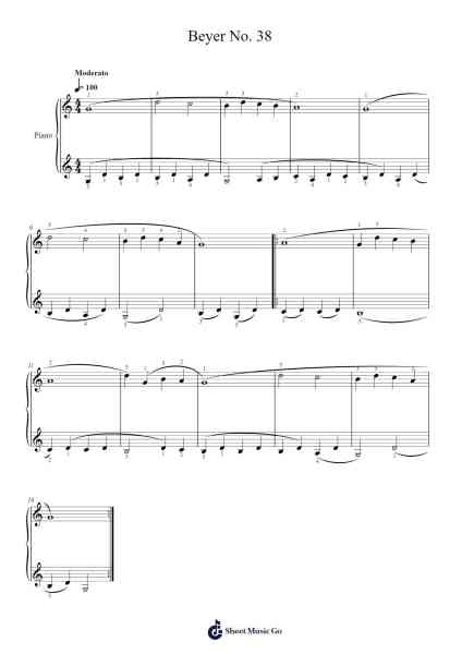 Piano Exercises, Op. 101 No. 38 Sheet Music by undefined-Arr.Lytckey Comnel
