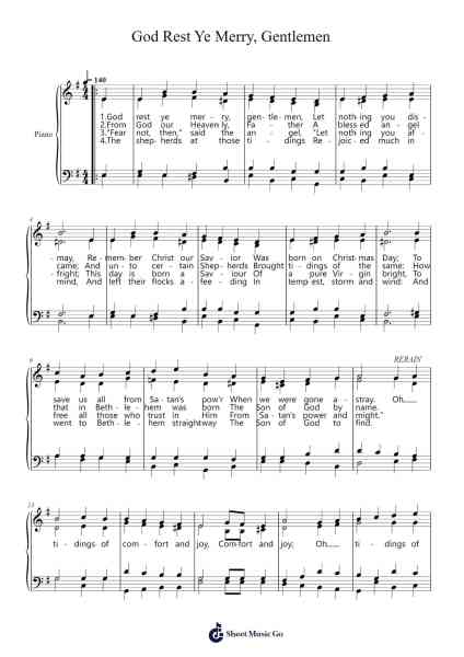God Rest Ye Merry, Gentlemen Notenblatt von undefined-Arr.Zoetricia Smedsibyl