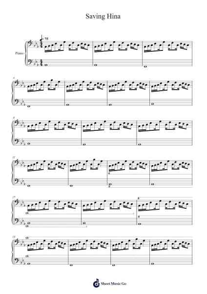 Saving Hina Sheet Music by Radwimps-Arr.Bushdiah Kenthood
