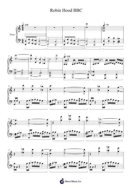 Robin Hood BBC Sheet Music by Emma Paavo-Arr.Kensibyl