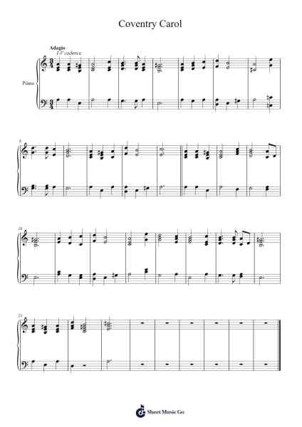 Coventry Carol 樂譜由 Fredric Kong - 編曲 Ivessid
