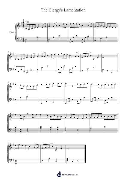 The Clergy's Lamentation Sheet Music by undefined-Arr.Maclup