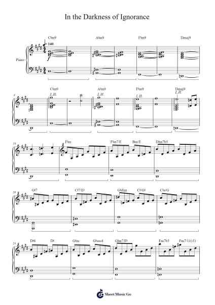 In the Darkness of Ignorance Sheet Music by Falcom Sound Team jdk-Arr.Bronjean