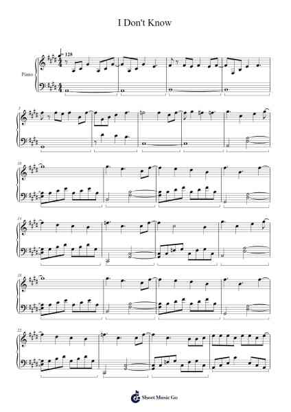 I Don't Know Sheet Music by undefined-Arr.Sysham