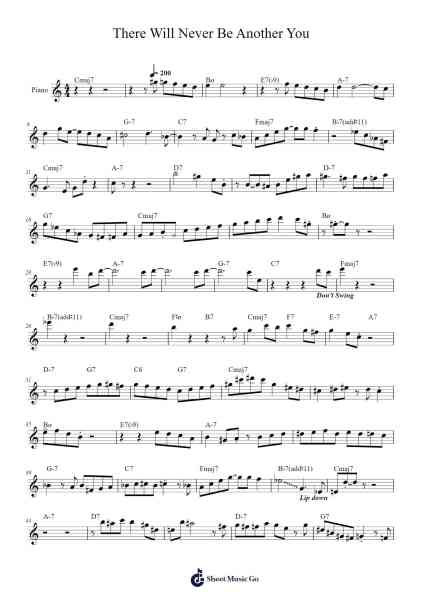There Will Never Be Another You Sheet Music by Charlie Brooks-Knepfle-Arr.Ribloor