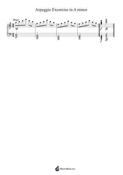 Arpeggio Excercise in A minor Sheet Music by M. Kaatari-Arr.Laupound