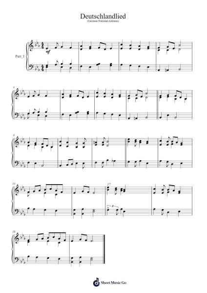 Deutschlandlied Sheet Music by undefined-Arr.Wyann Ianli