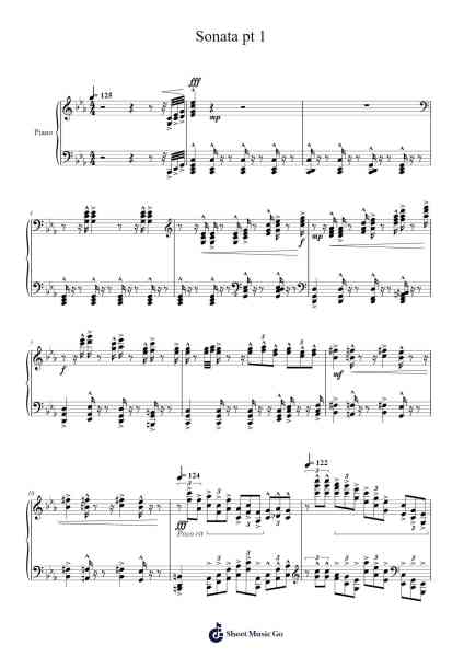Sonata pt 1 Sheet Music by Clegrey Euhood-Arr.Greenblack Xawilde