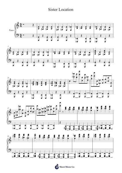 Sister Location Sheet Music by Warnick-Arr.Charfra Tesscer