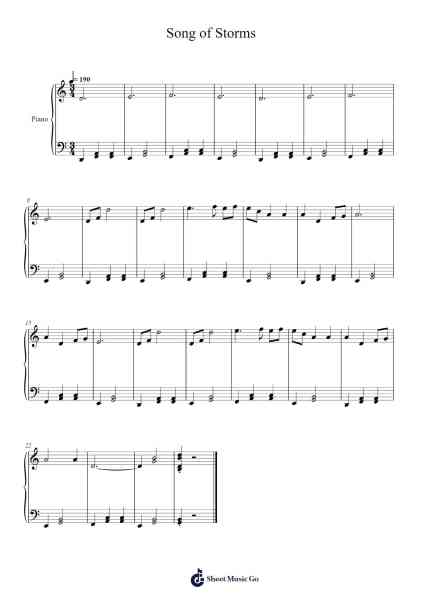 Song of Storms Sheet Music by Koji Kondo-Arr.Phisan Lionelphy