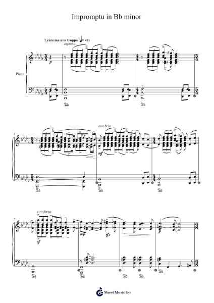 Impromptu in Bb minor Sheet Music by Douple Adethus-Arr.Croftslon Maugnings