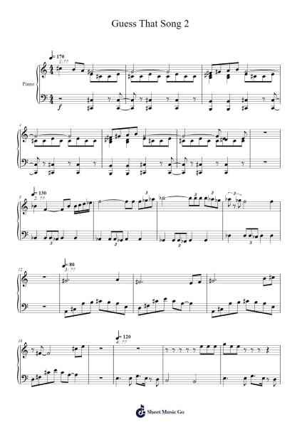 Guess That Song 2 Sheet Music by Nate Berglas-Arr.Jonessibyl Midsopp