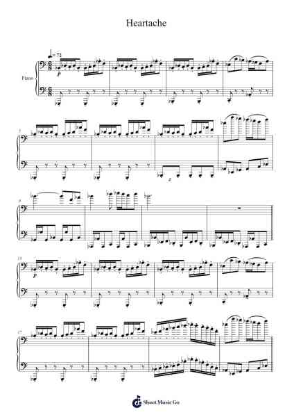 Heartache Sheet Music by TOBY FOX-Arr.Wyattnix Abniel