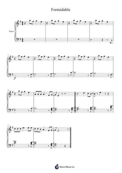 Formidable Sheet Music by Nicolaslemeur-Arr.Fredbey Beerwar