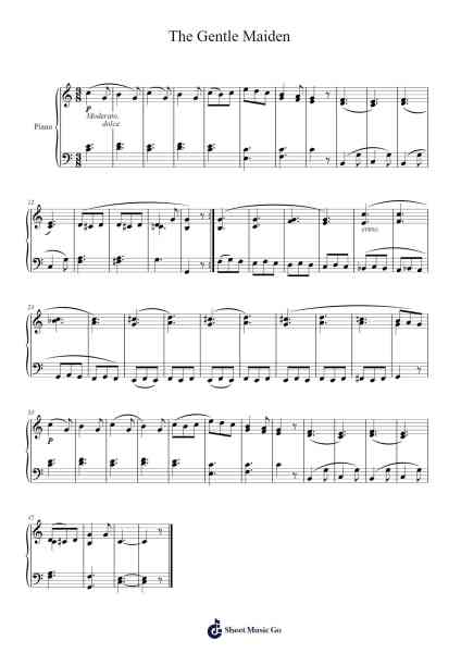 The Gentle Maiden Sheet Music by Cornelius Gurlitt-Arr.Gusgess