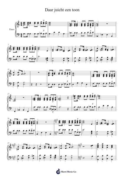 Daar juicht een toon Sheet Music by undefined-Arr.Springgene