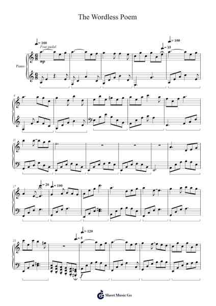 The Wordless Poem Sheet Music by Canliet Joelck-Arr.Corsay Parhys