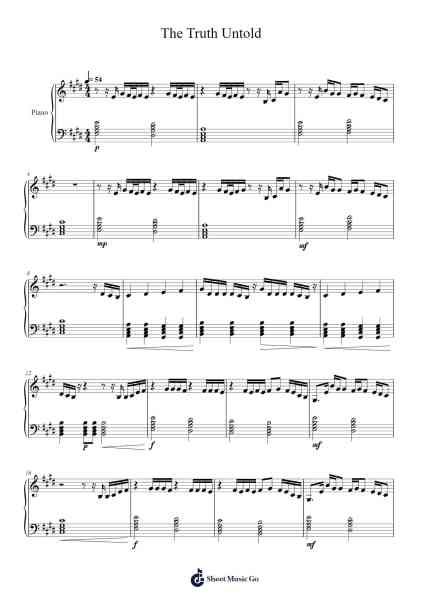 The Truth Untold Sheet Music by Rachel Wang-Arr.Rayward