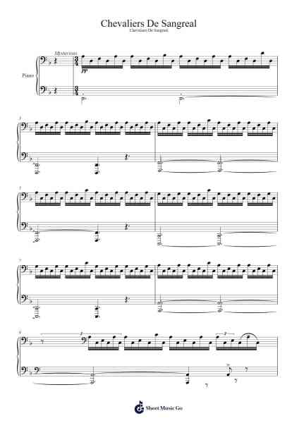Chevaliers De Sangreal Sheet Music by Hans Zimmer-Arr.Giswolf