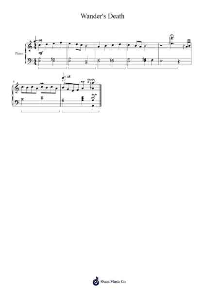 Wander's Death Sheet Music by Kow Otani-Arr.Louiste