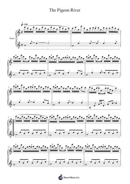 The Pigeon River Sheet Music by Biny Andrews-Arr.Rooryl Petnoel