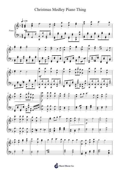Christmas Medley Sheet Music by undefined-Arr.Maudky Clairebey