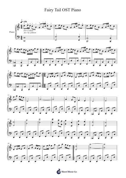 Fairy Tail OST Piano Sheet Music by undefined-Arr.Wyann Ianli