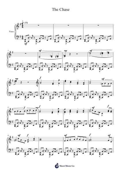 The Chase Sheet Music by Toby Fox-Arr.Virbell