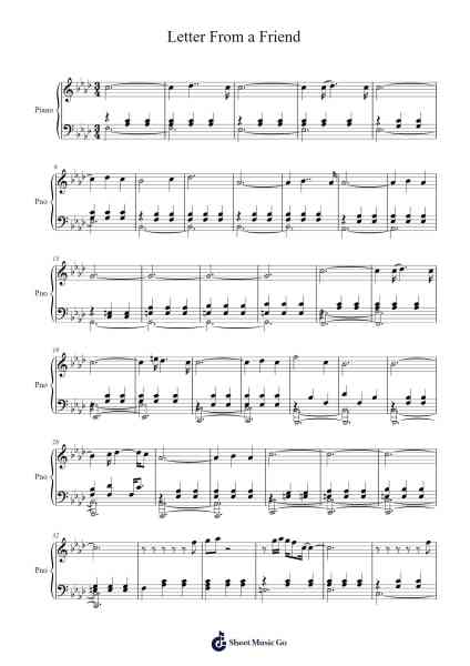 Letter From a Friend Sheet Music by Carlos Viola-Arr.Hearstjean