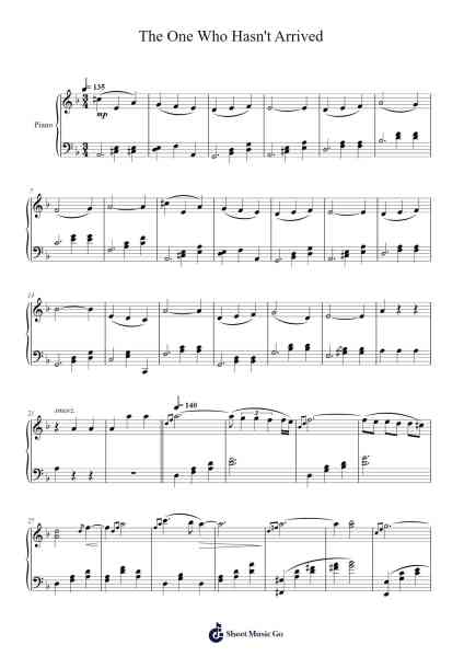 The One Who Hasn't Arrived Sheet Music by Duan Ran-Arr.Brumaud