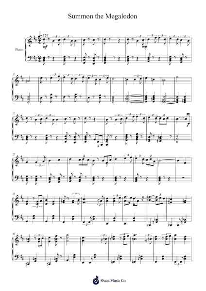 Summon the Megalodon Sheet Music by undefined-Arr.Greenlew