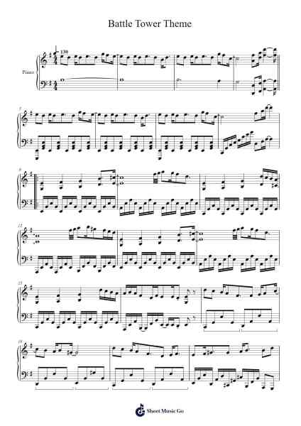 Battle Tower Theme Sheet Music by Toby Fox-Arr.Windict