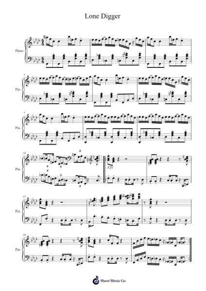 Lone Digger Sheet Music by Caravan Palace-Arr.Bellper Cowcolm