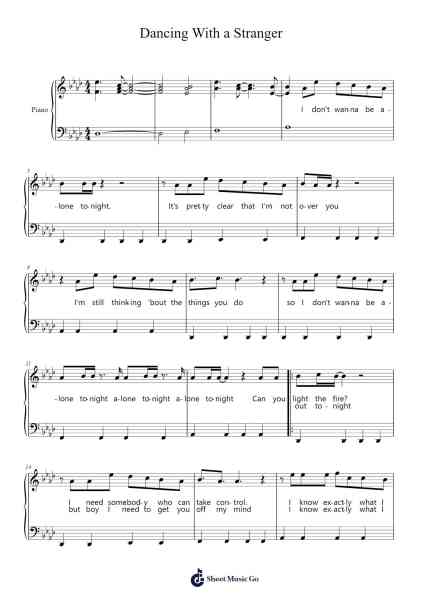 Dancing With a Stranger Sheet Music by undefined-Arr.Efbooth Borgfe