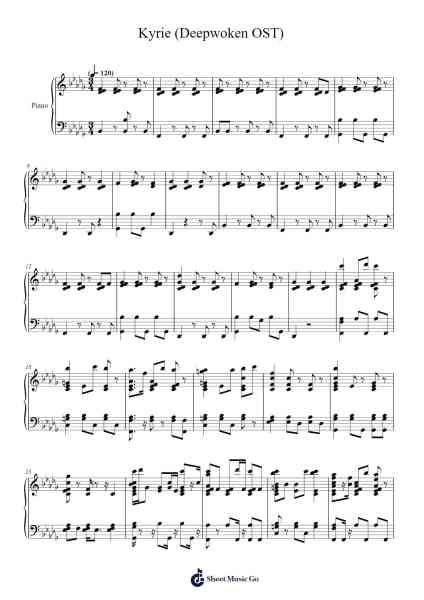 Kyrie (Deepwoken OST) Sheet Music by Naktigonis-Arr.Bloorgrace Springa