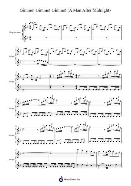 Gimme! Gimme! Gimme! (A Man After Midnight) Sheet Music by ABBA-Arr.Laupound
