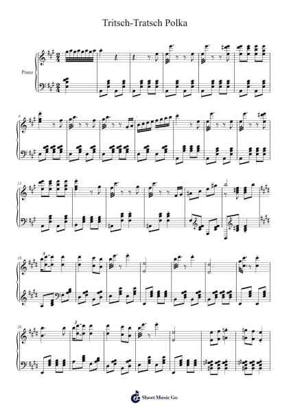 Tritsch-Tratsch Polka, Op. 214 Sheet Music by undefined-Arr.Spenriel Foxsoll