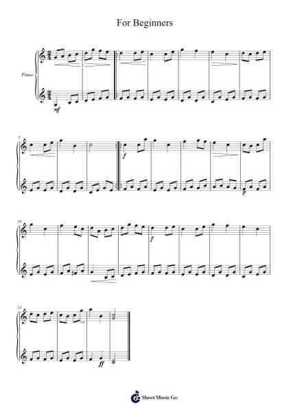 For Beginners Sheet Music by Tibor Frešo-Arr.Louiefie