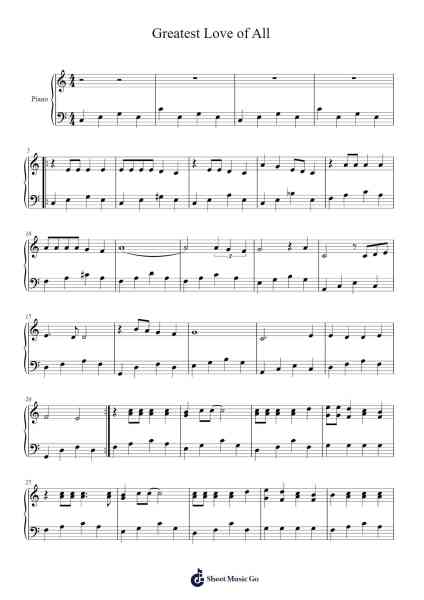 Greatest Love of All Sheet Music by Carmela J. Salazar-Arr.Mattvey Chilrick