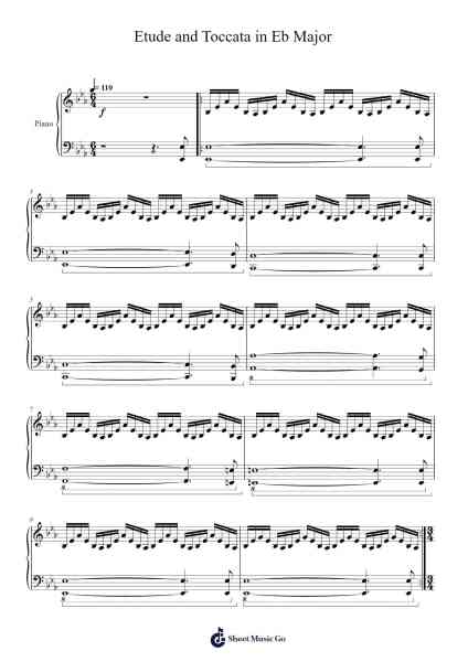 Etude and Toccata in Eb Major Sheet Music by Ronald Karle-Arr.Ruthfitch Housed
