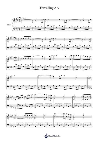 Travelling AA Sheet Music by Andrew London-Arr.Humglas Leathus
