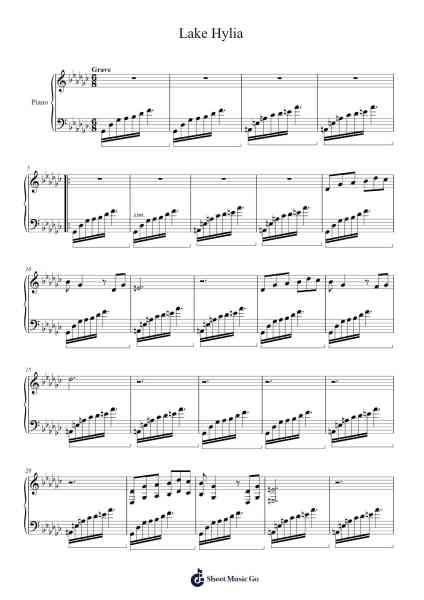 Lake Hylia Sheet Music by Koji Kondo-Arr.Louisen Jusine