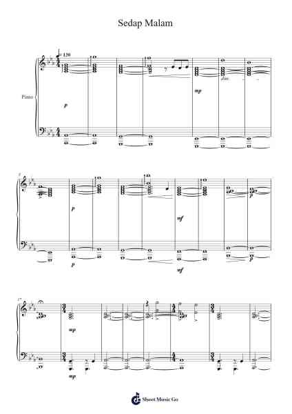 Sedap Malam Sheet Music by Xi-Arr.Thomgreg