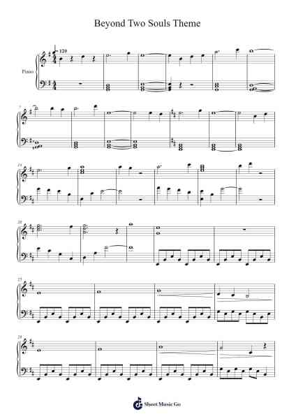 Beyond Two Souls Theme Sheet Music by Daniel Garcia Treviño-Arr.Duttnin Moulnorth