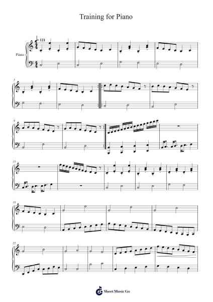 Training for Piano Sheet Music by undefined-Arr.Stilris Babty