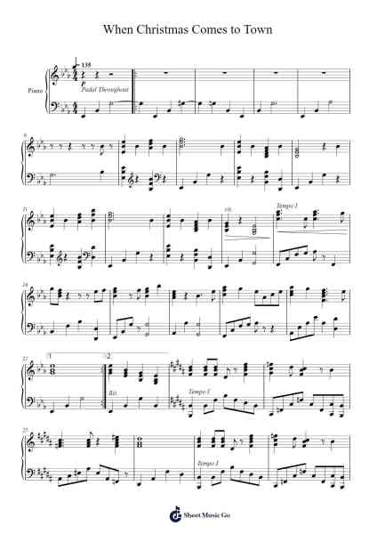 When Christmas Comes to Town Sheet Music by Evan Barrett-Arr.Lanhy