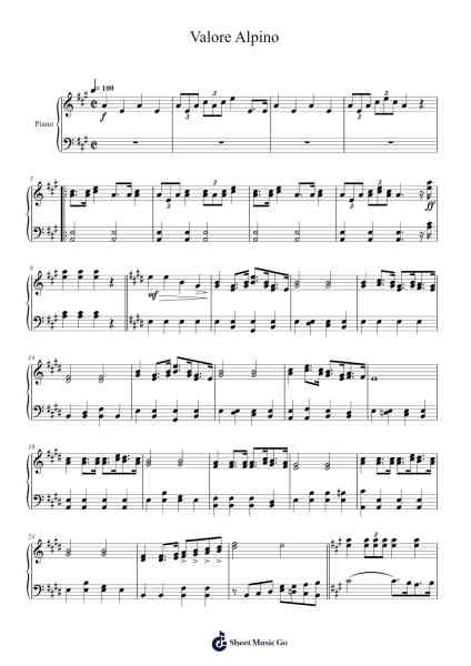 Valore Alpino - Trentatrè Sheet Music by undefined-Arr.Vanlett Hudrey